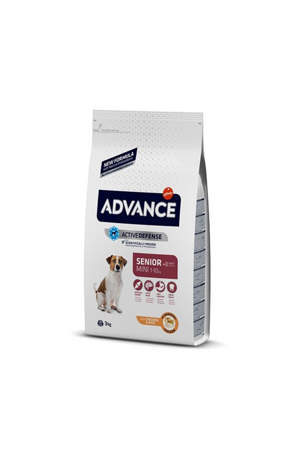 Advance Mini Senior +8 Tavuklu Küçük Irk Yaşlı Köpek Maması 3 kg