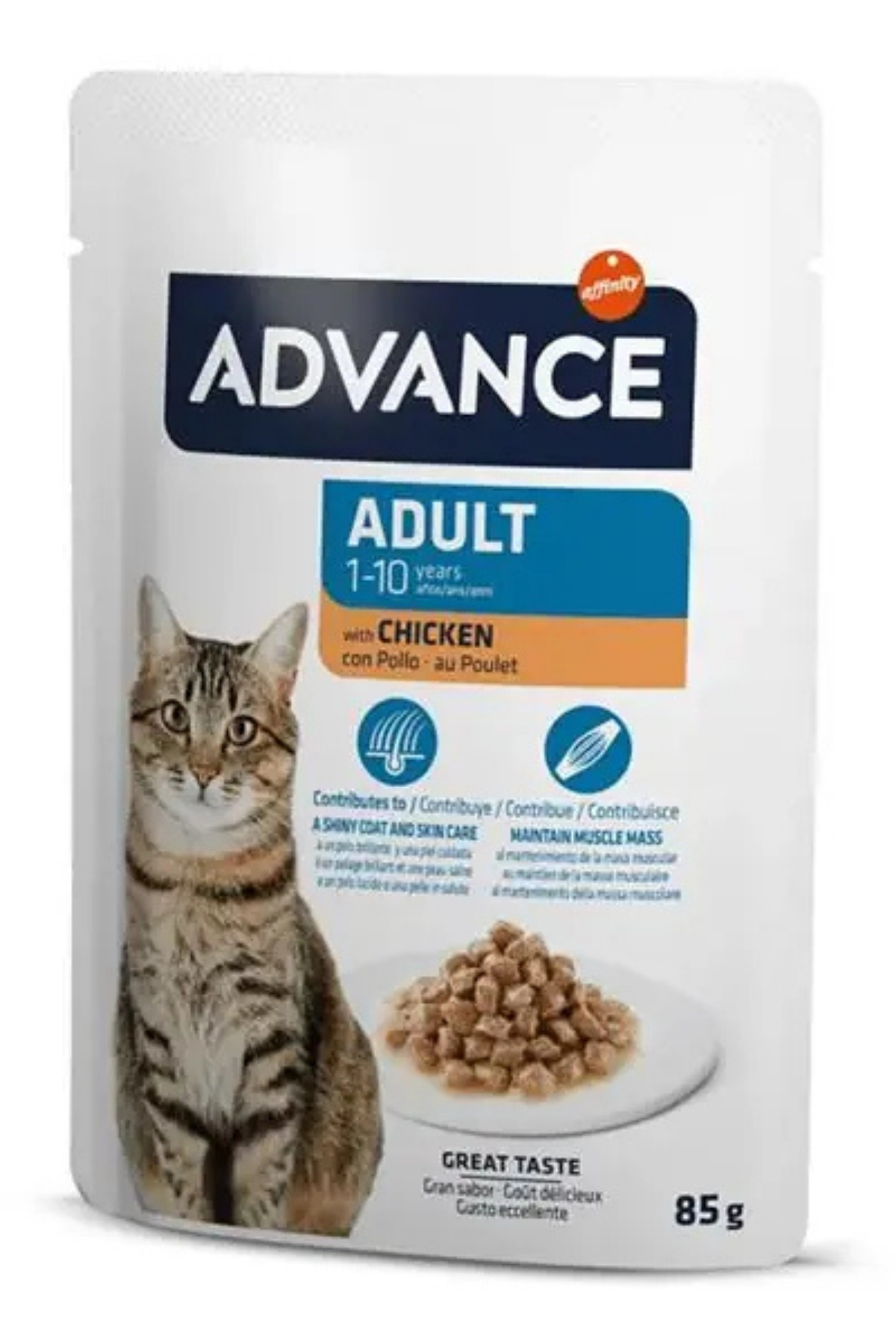 Advance Pouch Tavuklu Yetişkin Yaş Kedi Maması 85 Gr