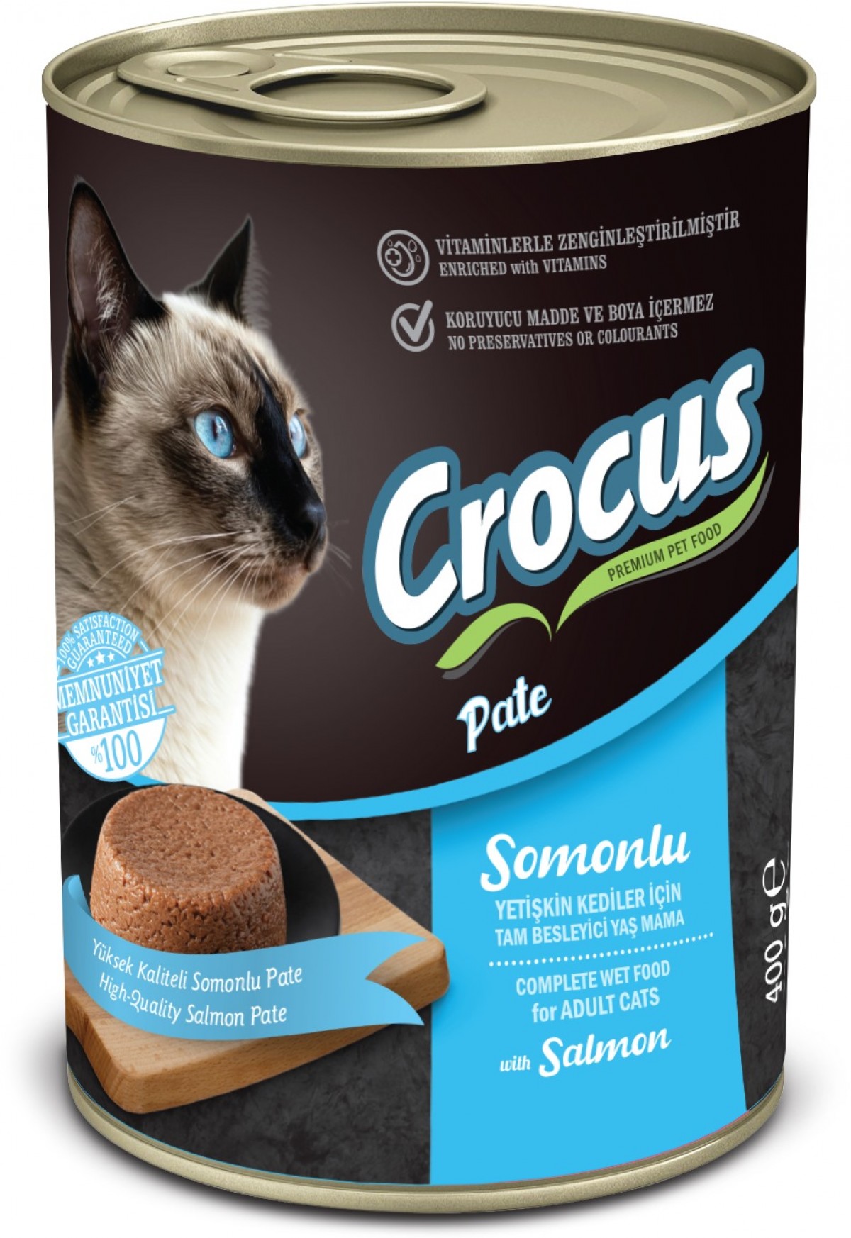 Crocus Yetişkin Kedi Somonlu Pate Yaş Mama 400g