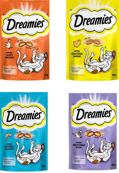 Dreamies Kedi Ödül ( 4 Çeşit Tavuk,Somon,Peynir,Ördek ) Dreamies Kedi Ödül ( 4 Çeşit Tavuk,Somon,Peynir,Ördek )