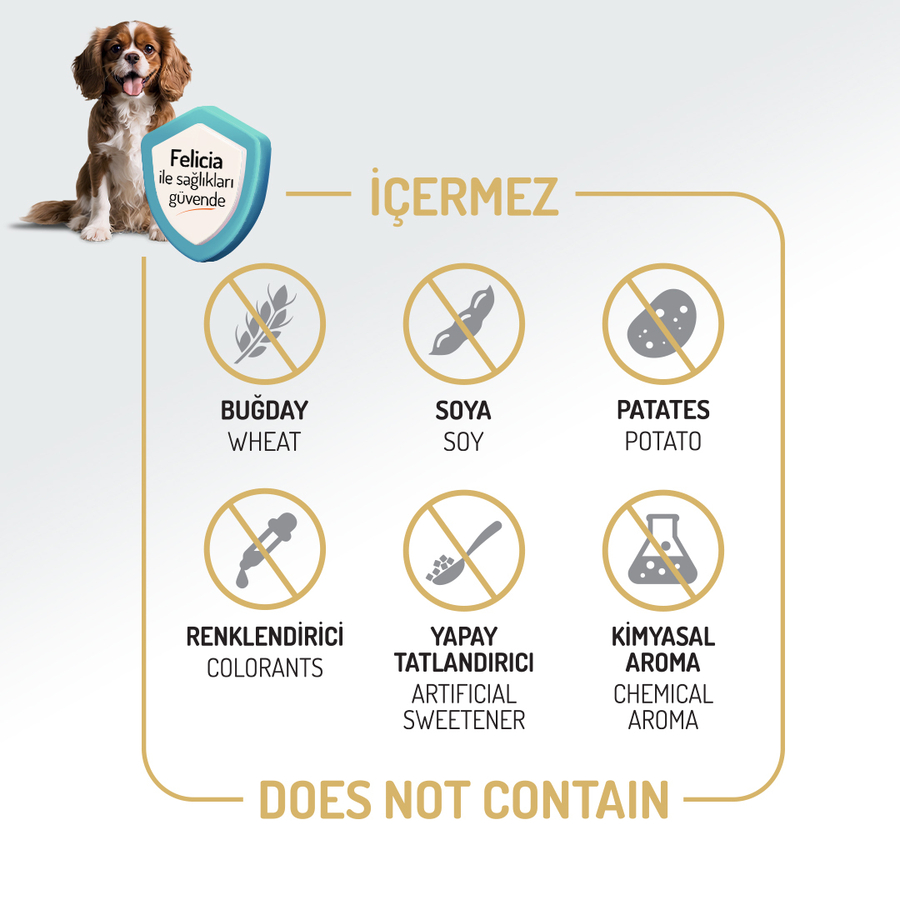 Felicia 6 Kg (2x3 Kg) Kolajenli Kuzulu Az Tahıllı Flexi Size Yavru Köpek Maması  HypoAllergenic Köpek Maması