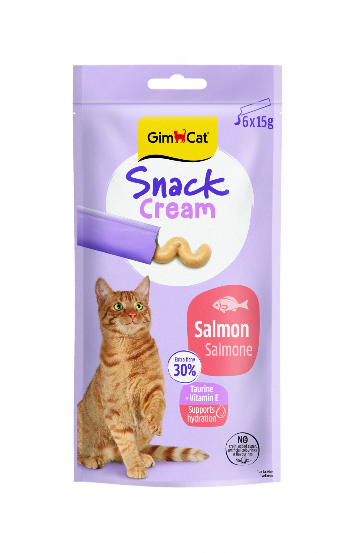 Gimcat Snack Cream Somonlu Kedi Ödülü 6x15gr