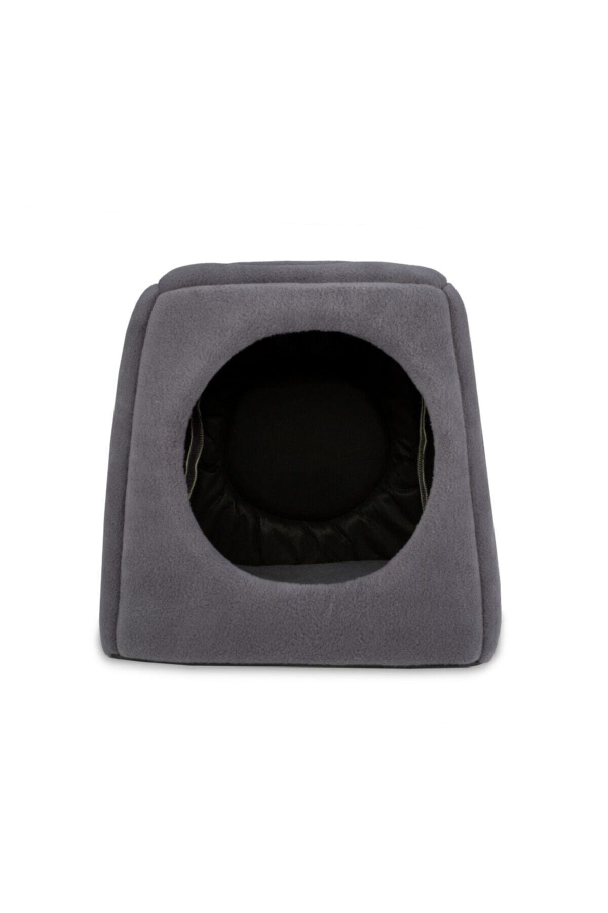 Gri Üç Fonksiyonlu Kedi Yatağı