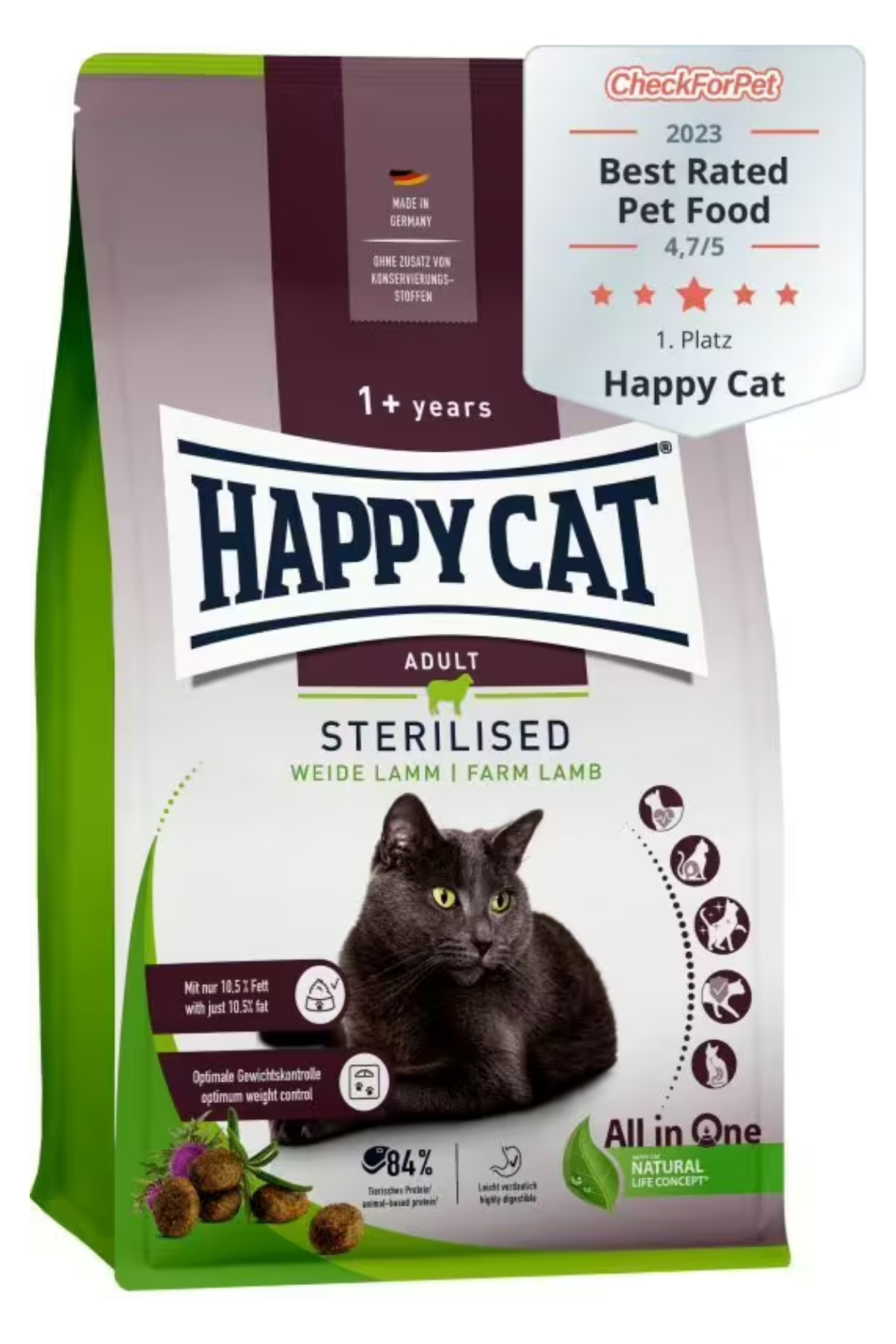 Happy Cat Sterilised Kuzu Etli Kısırlaştırılmış Kedi Maması 1,3 Kg