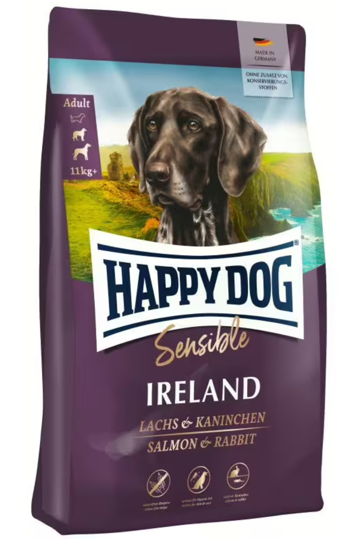 Happy Dog Ireland Somon ve Tavşanlı Yetişkin Köpek Maması 4 Kg
