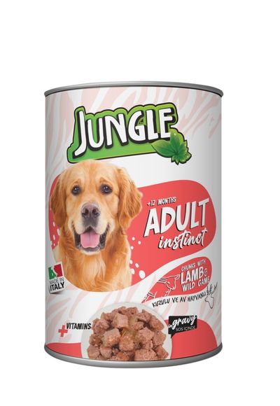 Jungle Köpek 415 gr Biftekli-Sebzeli Konserve 24 Adet