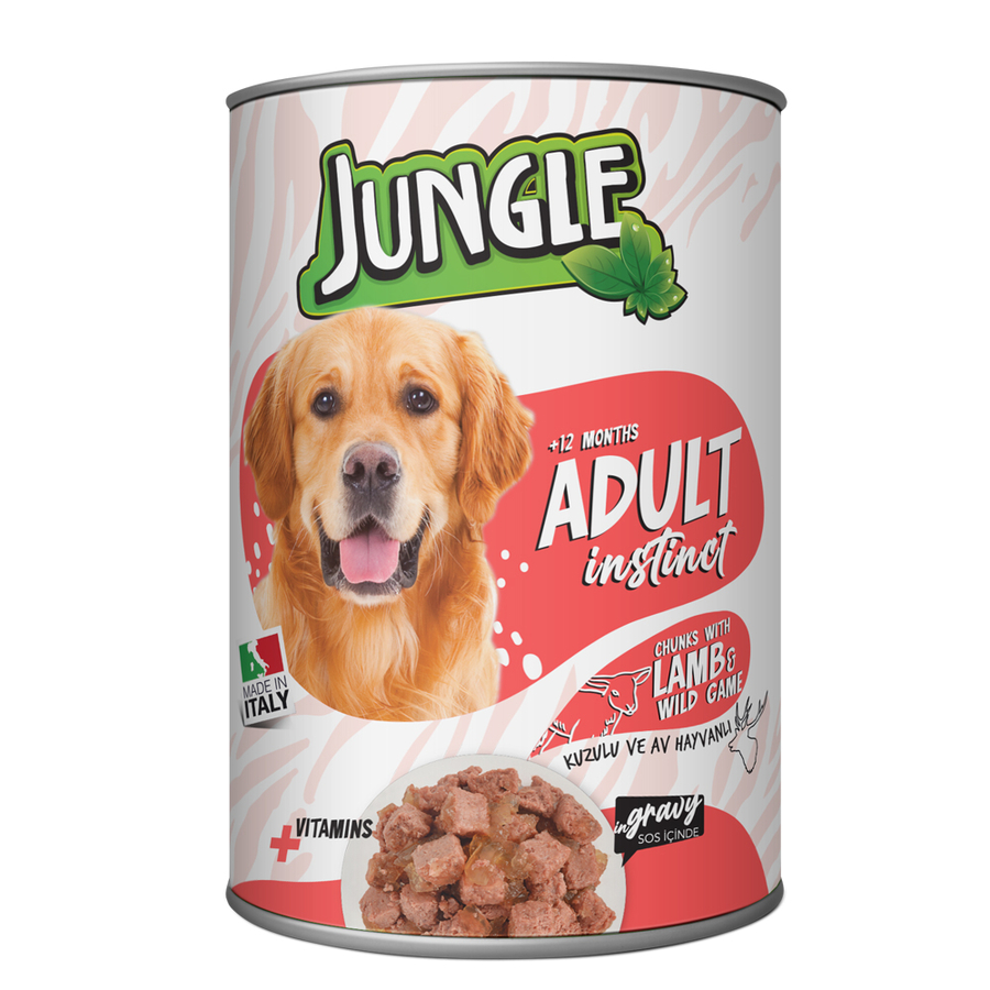Jungle Köpek 415 gr Biftekli-Sebzeli Konserve 24 Adet Jungle Köpek 415 gr Biftekli-Sebzeli Konserve 24 Adet