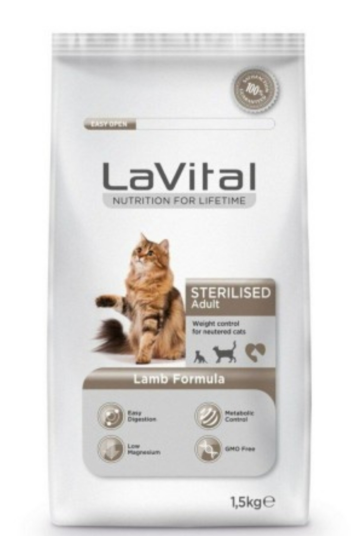 LaVital Kuzulu Kısırlaştırılmış Kedi Maması 1,5 Kg