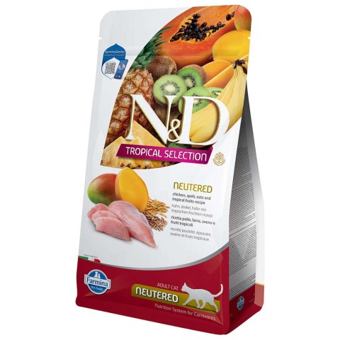 N&D Tropical Selection Tavuk ve Meyveli Kısır Kedi Maması 10 Kg N&D Tropical Selection Tavuk ve Meyveli Kısır Kedi Maması 10 Kg
