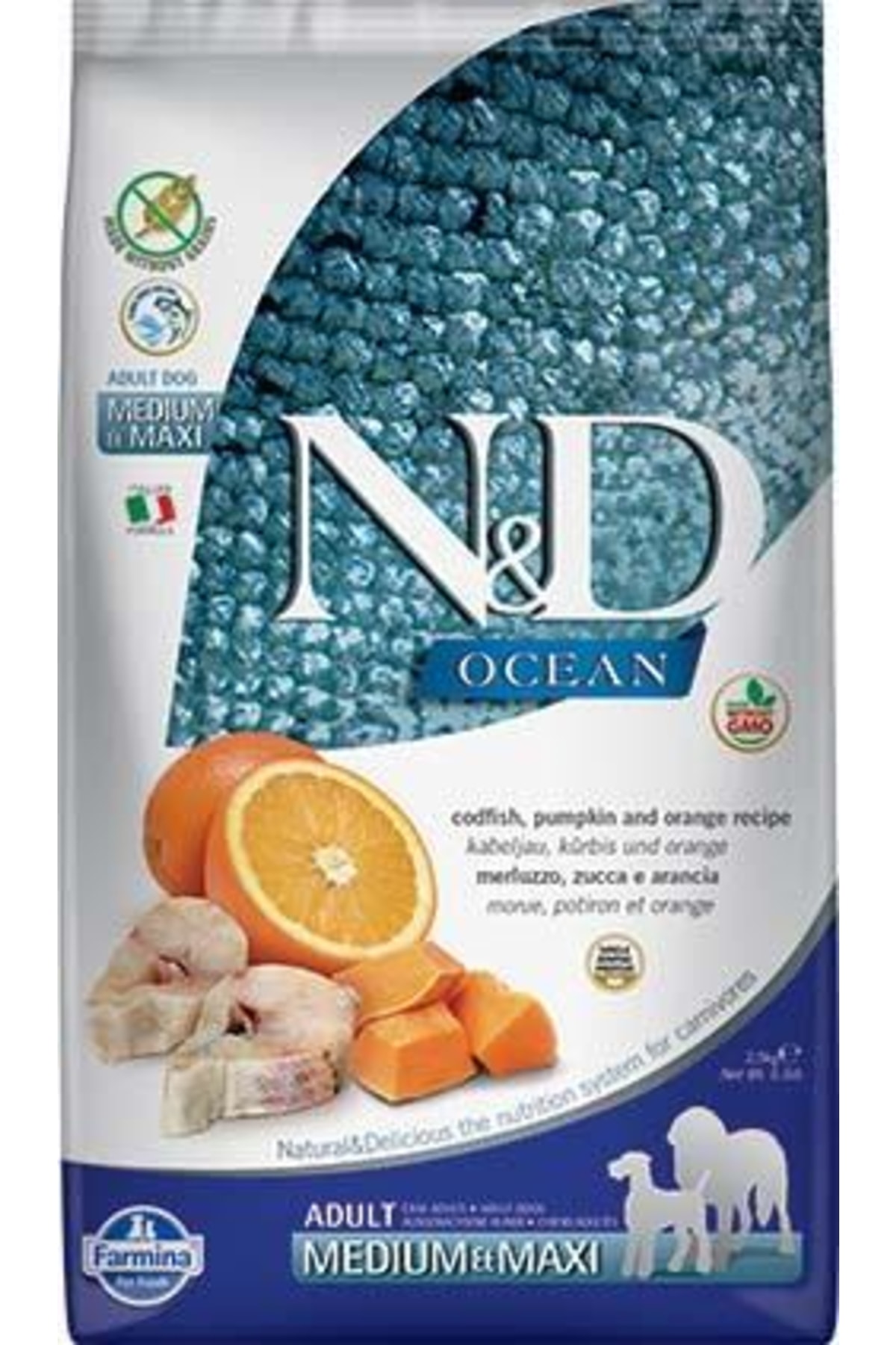 Nd Ocean M.Balığıadult Med&Maxi Tahılsız Köpek Maması - 2.5 Kg