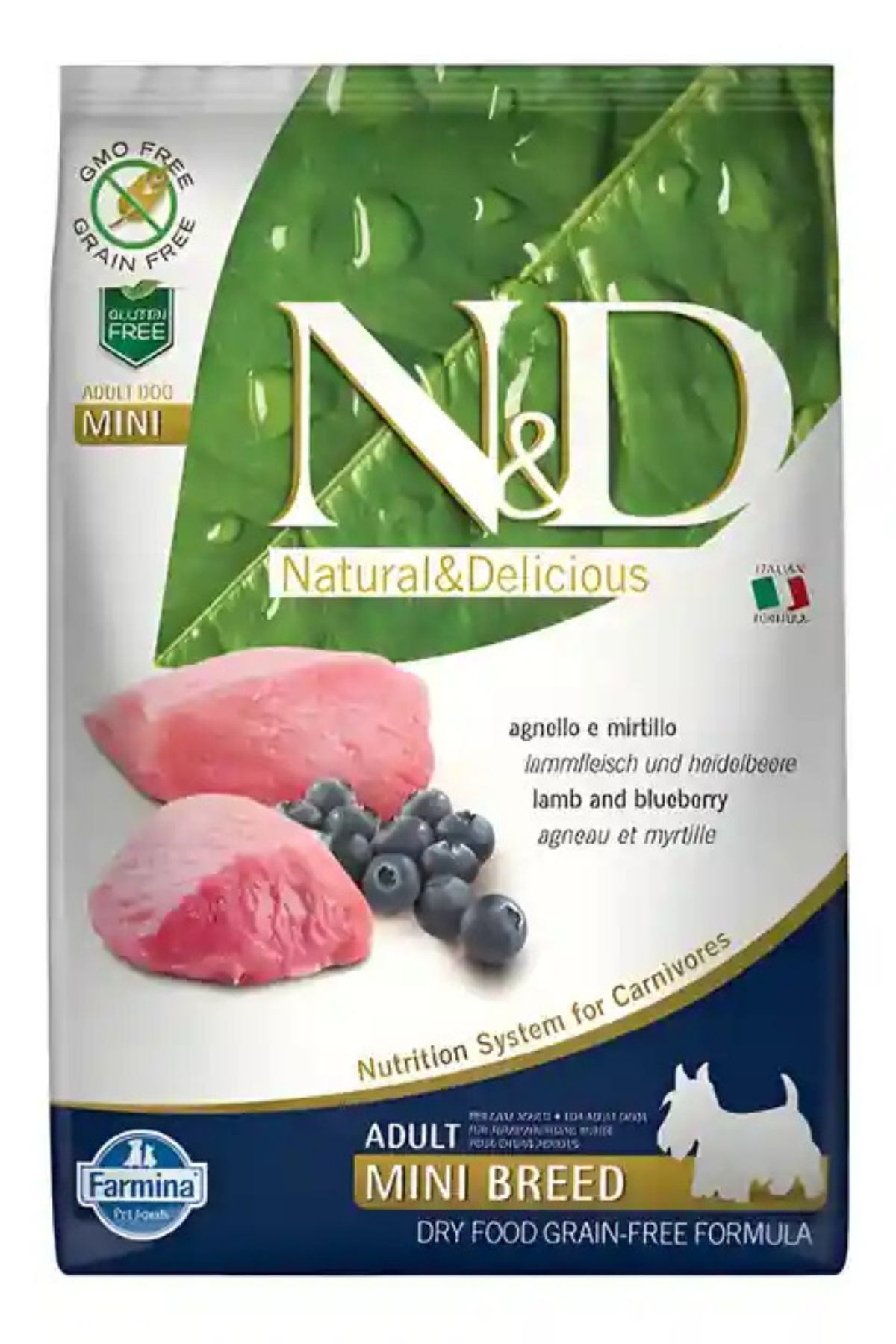Nd Prime Kuzu Etli Mersini Adult Mini Tahılsız Köpek Maması - 2.5 Kg