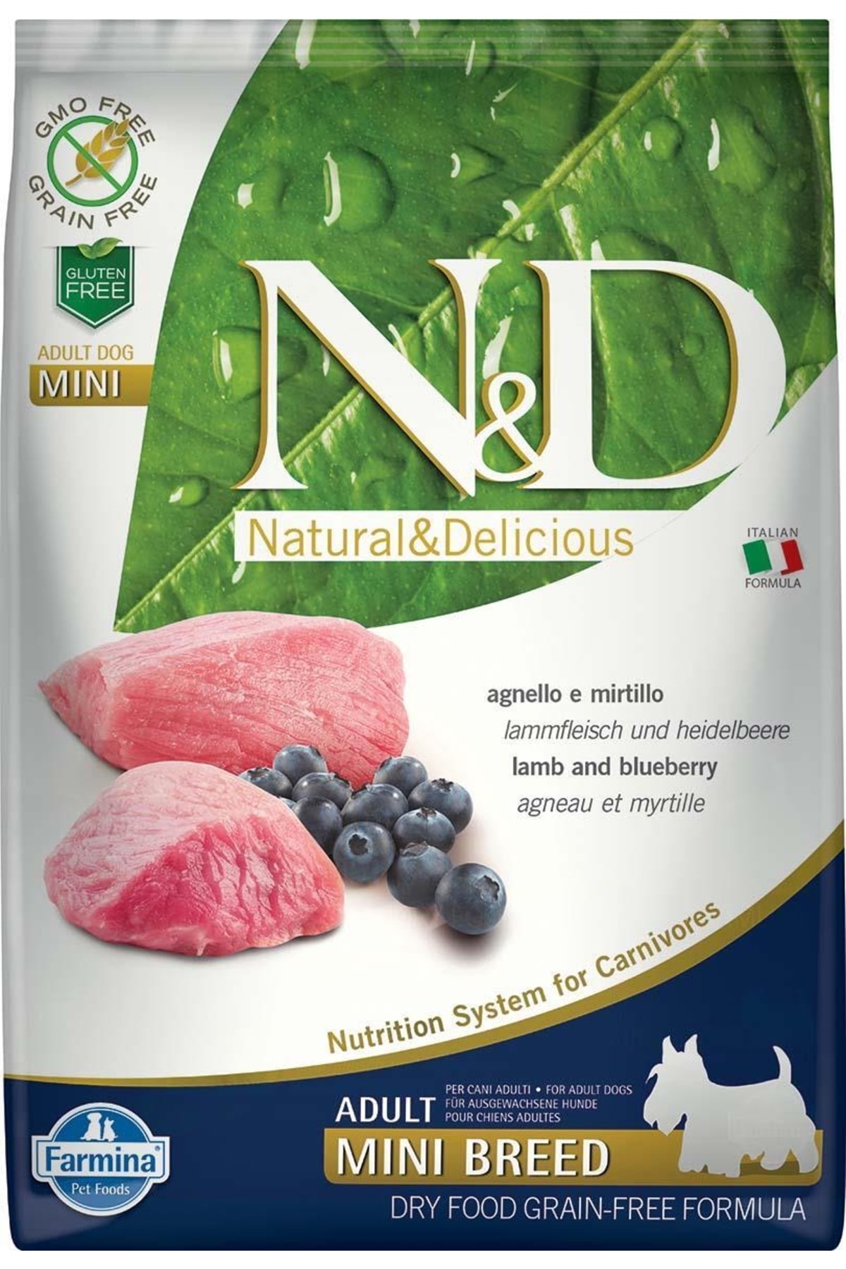 Nd Prime Kuzu Etli Mersini Adult Mini Tahılsız Köpek Maması - 7 Kg