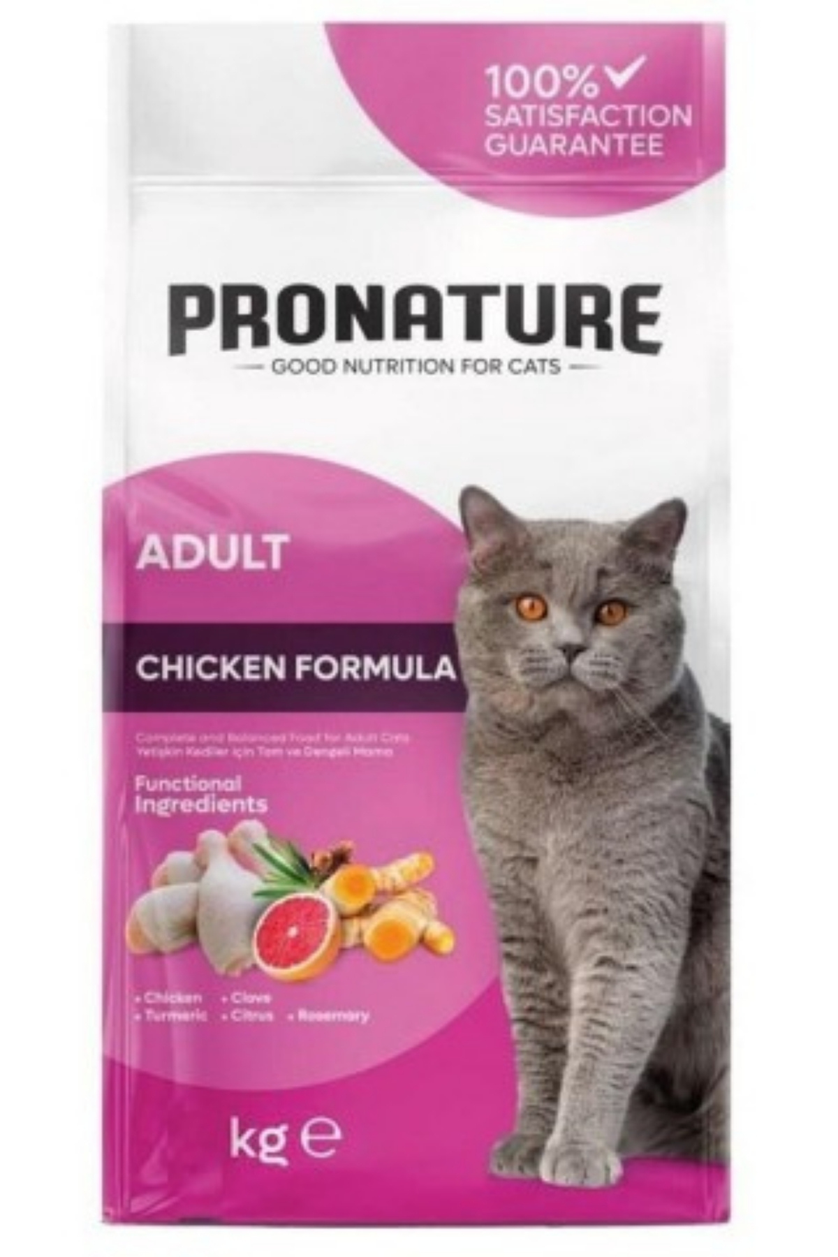 Pronature Tavuklu ve Pirinçli Yetişkin Kedi Maması 1,5 KG