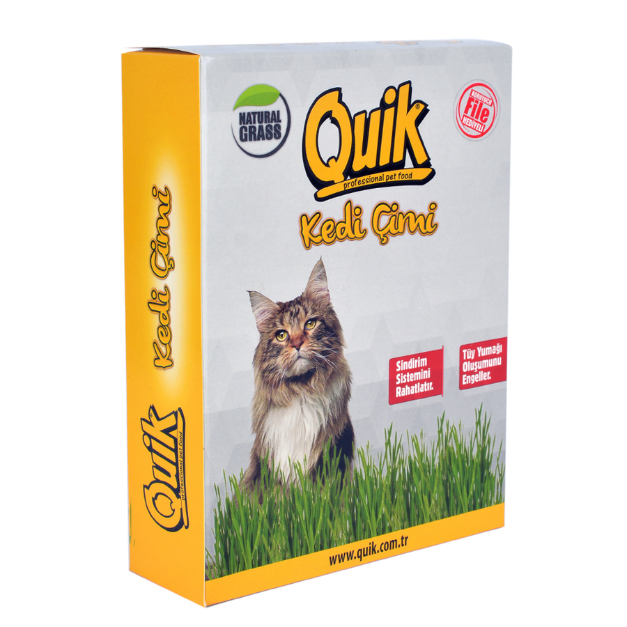 Quik Doğal Kedi Çimi (Fileli) - 6 Adet Quik Doğal Kedi Çimi (Fileli) - 6 Adet