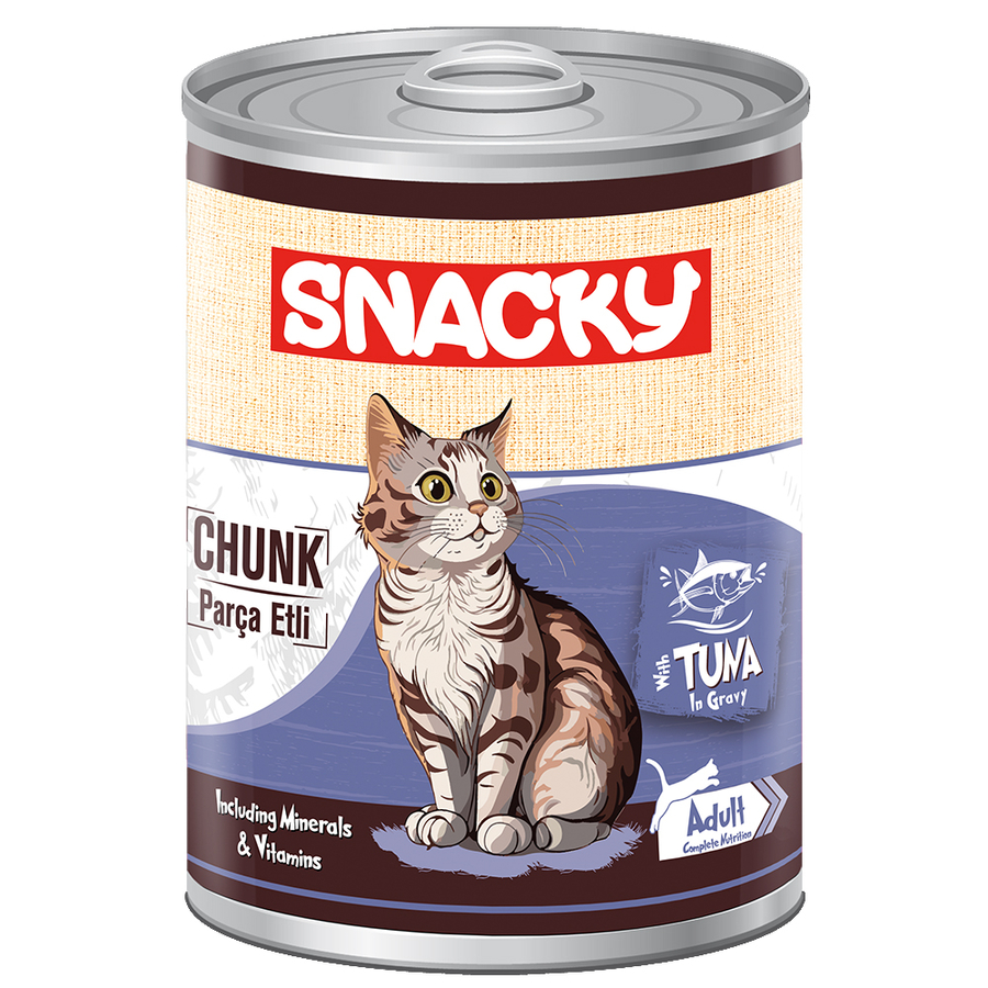Snacky 12'li Koli-400 gr Chunk/Konserve Ton Balık.Yetiş.Kedi Snacky 12'li Koli-400 gr Chunk/Konserve Ton Balık.Yetiş.Kedi