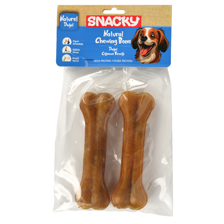 Snacky Nat. Köpek Çiğneme Kemiği 13cm *2'li *95g *10 Paket