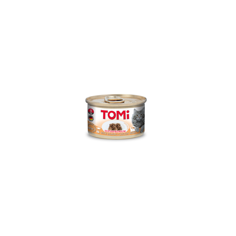 Tomi Tavuk ve Somonlu Yetişkin Konserve Kedi Maması 85 Gr Tomi Tavuk ve Somonlu Yetişkin Konserve Kedi Maması 85 Gr