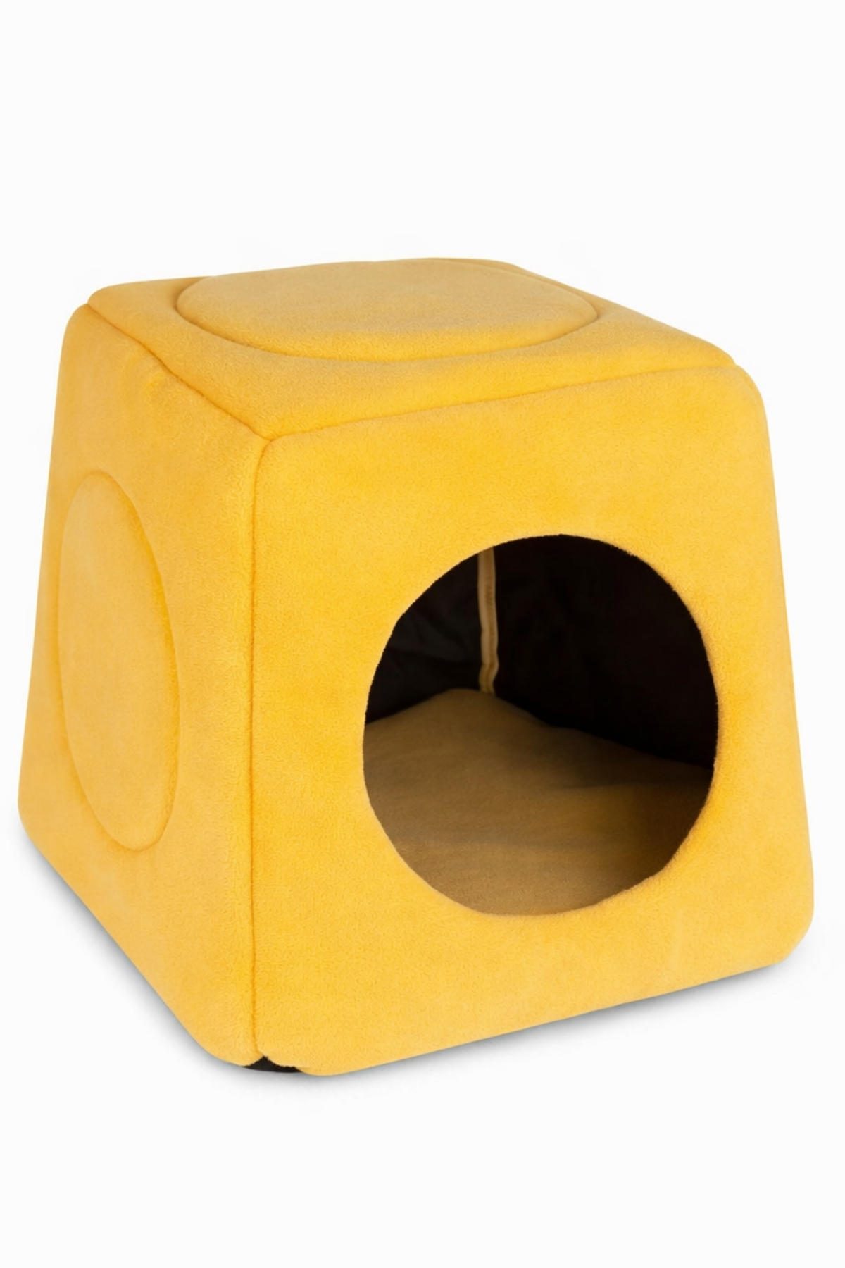 Trompet's Sarı Yıkanabilir 3 Fonksiyonlu Kedi Yatağı