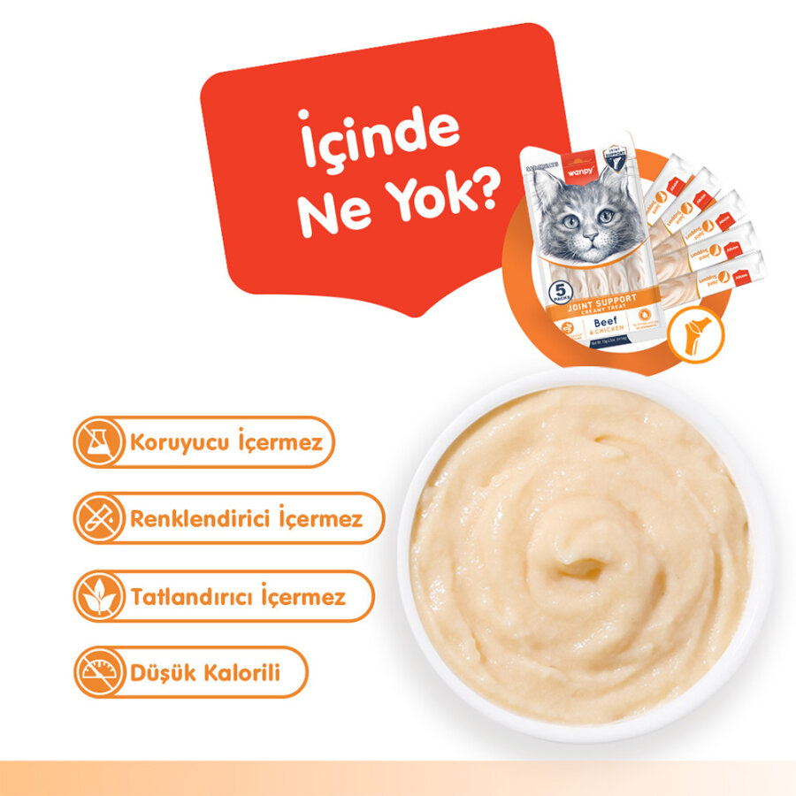 Wanpy Bone Support Sığır Eti&Tavuk 12'li-F.Krema Ödül 5x14gr