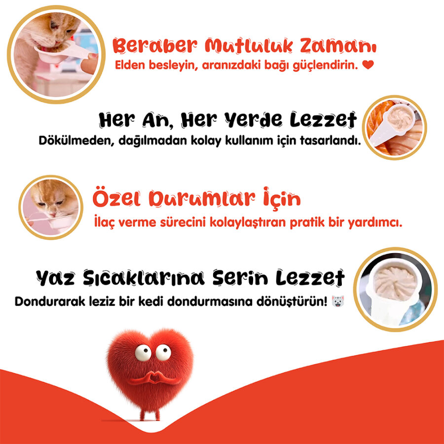 Wanpy Tavuklu 10*16 gr Kaşıklı Kedi Ödül Kreması Wanpy Tavuklu 10*16 gr Kaşıklı Kedi Ödül Kreması