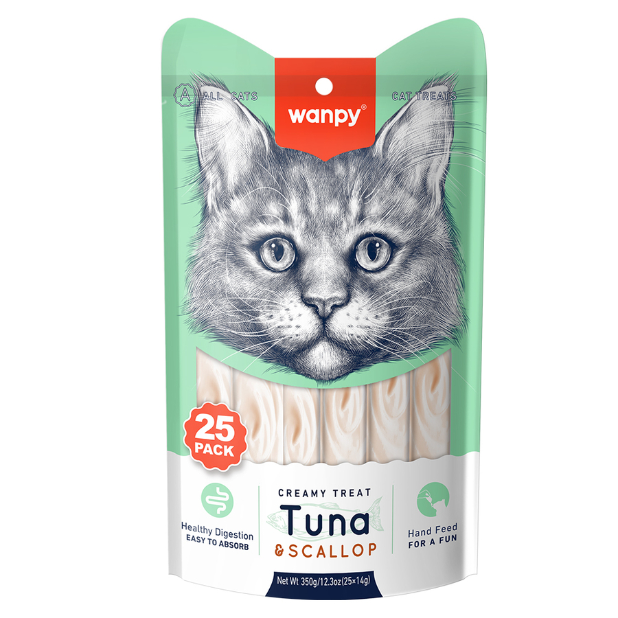 Wanpy Ton&Deniz Taraklı 25*14 gr Krema Kedi Ödülü RAC-051 Wanpy Ton&Deniz Taraklı 25*14 gr Krema Kedi Ödülü RAC-051