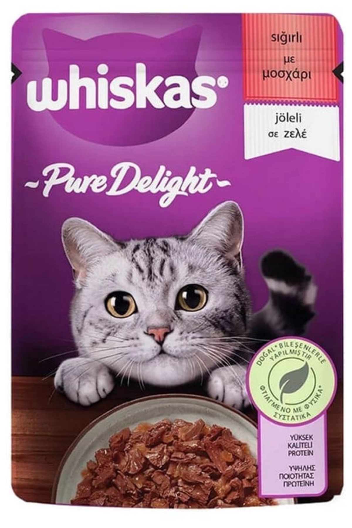 Whiskas Pouch ( 4 Çeşit Pure Delight Sığır,Pure Delight Tavuk,Ton Balık,Yavru Pouch )