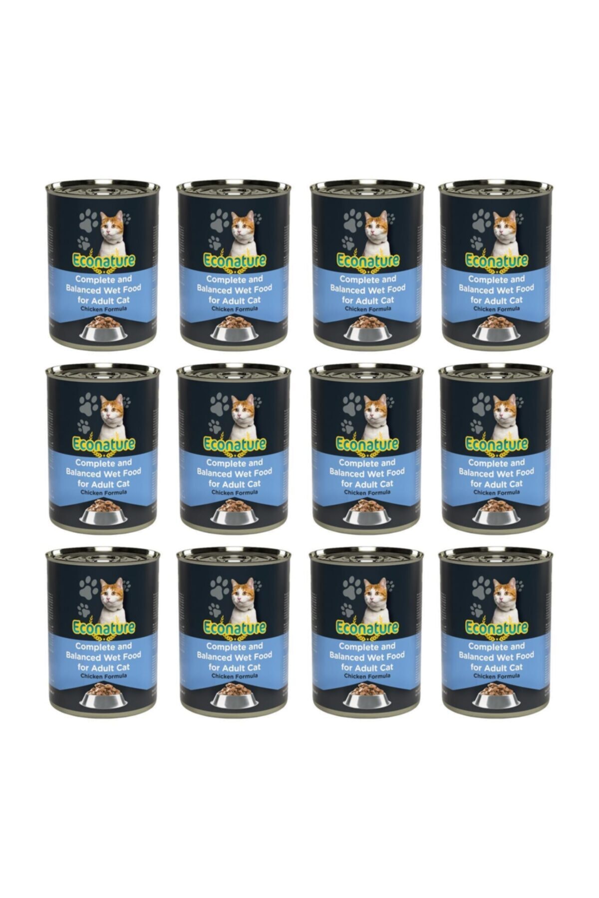 Econature Yet. Tavuk Etli Kedi Konserve Maması 400Gr X 12 Adet Econature Yet. Tavuk Etli Kedi Konserve Maması 400Gr X 12 Adet