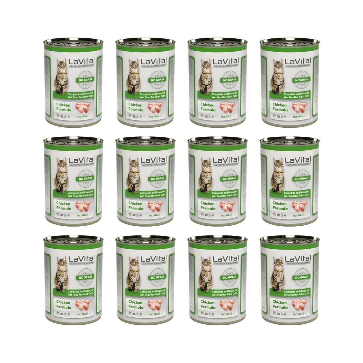 Lavital Yetişkin Tavuklu Kedi Maması 400 Gr X 12 Adet Lavital Yetişkin Tavuklu Kedi Maması 400 Gr X 12 Adet