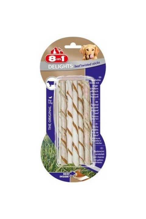 8IN1 DEL.BEEF TWISTED STICKS T661595