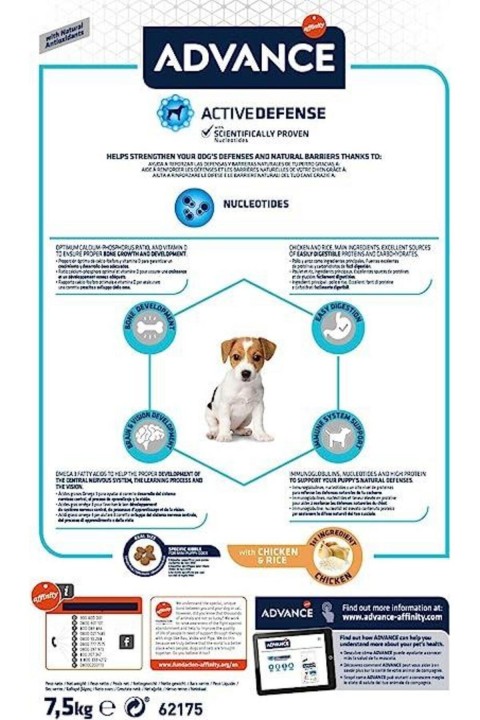 Advance Puppy Küçük Irk Tavuklu Yavru Köpek Maması 3 Kg