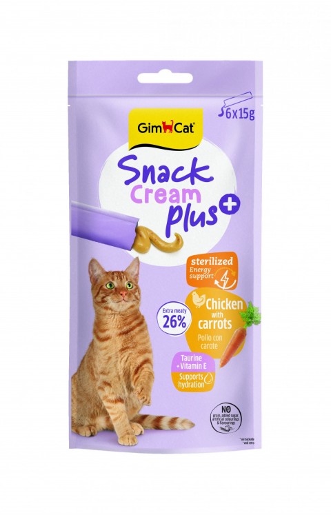 Gimcat Snack Cream Sterilised Tavuklu & Havuçlu Kedi Ödülü 6x15gr