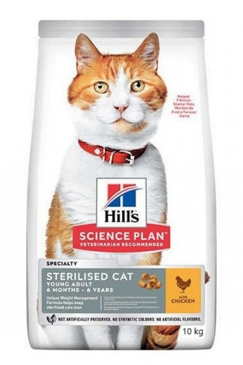 Hill's SP Tavuklu Kısırlaştırılmış Yetişkin Kedi Maması 8+2 KG