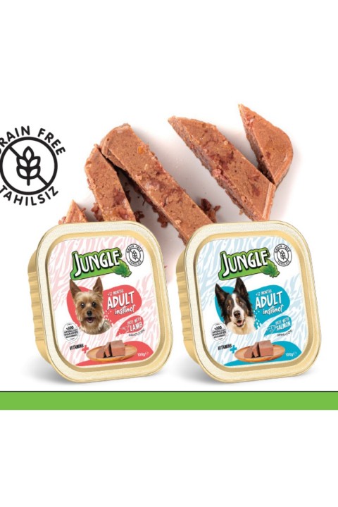 Jungle Köpek 100 Gr Tahılsız Kuzu Etli Pate Alucup