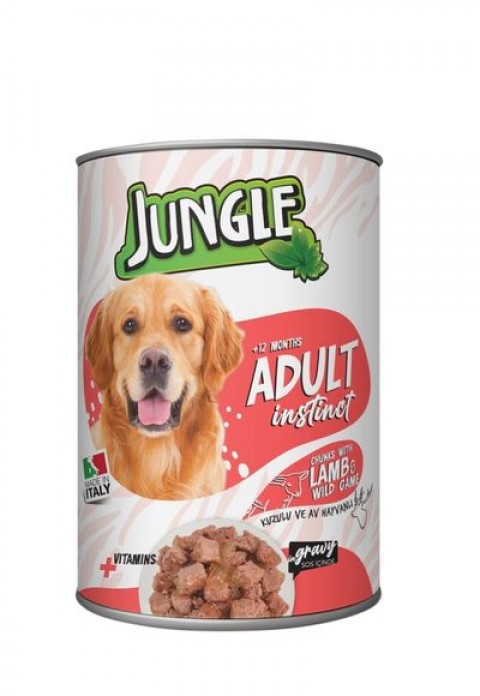 Jungle Köpek 415 gr Biftekli-Sebzeli Konserve 24 Adet