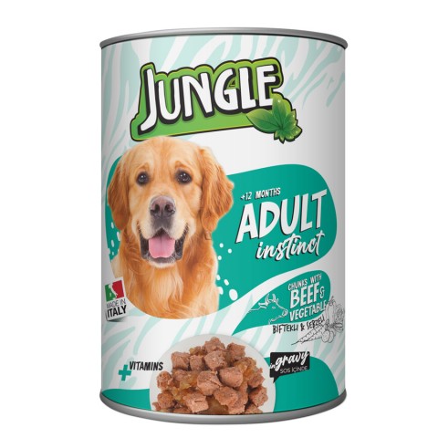 Jungle Köpek 415 gr Kuzu Etli-Av Hayv.Konserve 24 Adet