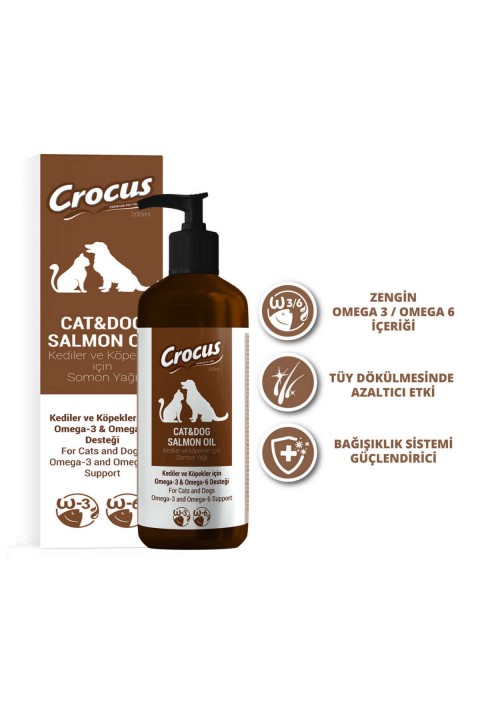 Crocus Kedi Köpek Somon Yağı 200 Ml