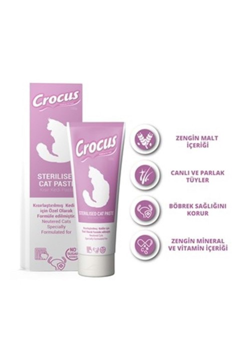 Crocus Kedi Sterilised Malt Macunu 100 Gram