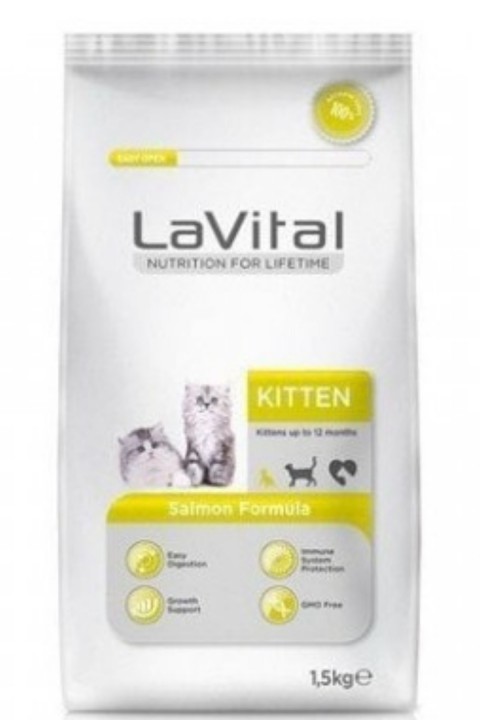Lavital Kitten Somonlu Yavru Kedi Maması 1,5 Kg