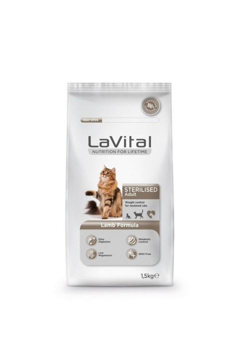 LaVital Kuzulu Kısırlaştırılmış Kedi Maması 1,5 Kg