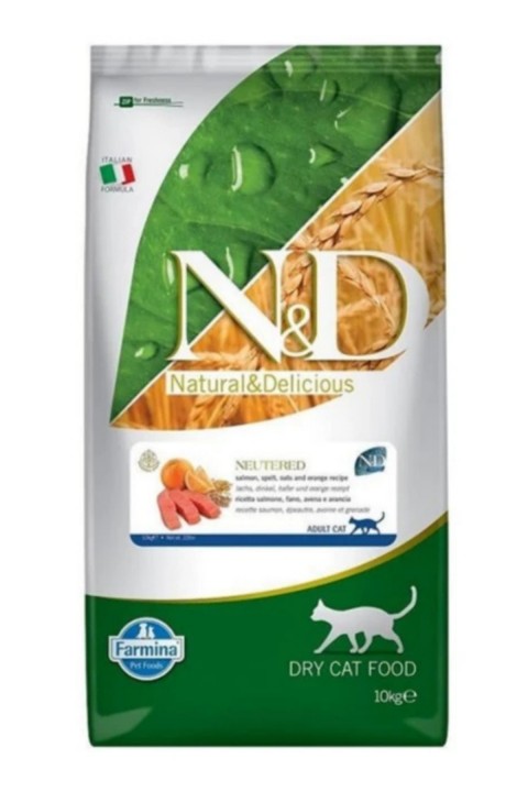 Nd Ocean Somonlu Neutered Az Tahıllı Kedi Maması 10 Kg