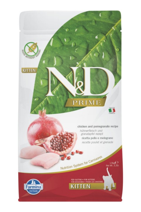 Nd Prime Tavuk & Nar Kitten Tahılsız Kedi Maması - 1.5 Kg