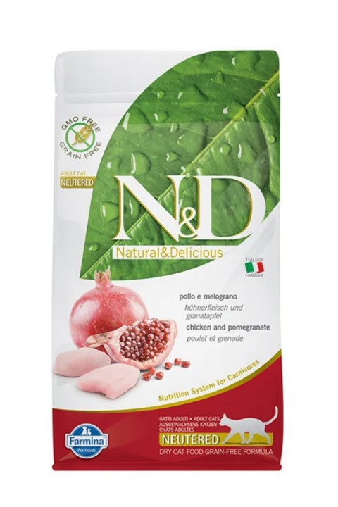 Nd Prime Tavuk & Nar Neutered Tahılsız Kedi Maması - 1.5 Kg