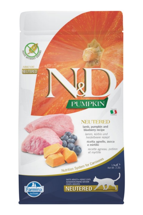 Nd Pumpkin Kuzu Etli Neutered Tahılsız Kedi Maması - 1.5 Kg