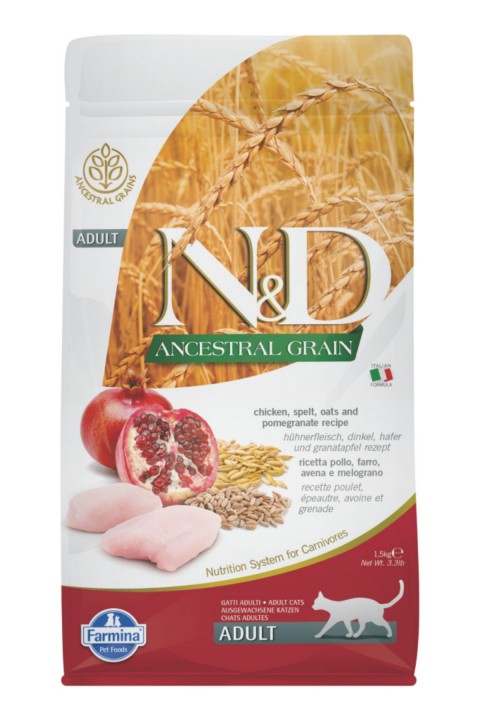 Nd Tavuk & Nar Adult Az Tahıllı Kedi Maması - 1.5 Kg