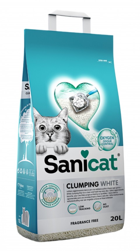 Sanicat Clumping White Kokusuz Kedi Kumu 20 L
