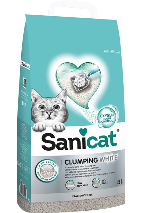 Sanicat Clumping White Kokusuz Kedi Kumu 8 L