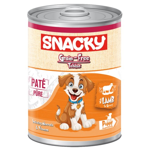Snacky Tahılsız 400 gr Pate/Konserve Kuzulu Yavru Köpek 12'li