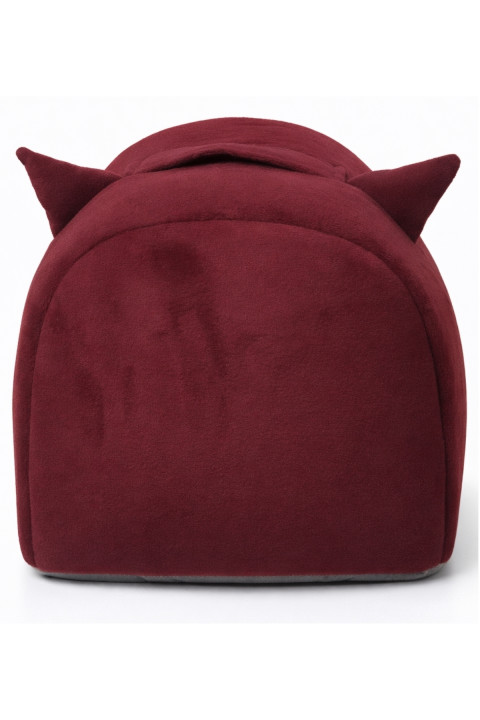 Trompet's Bordo Kulaklı Yıkanabilir Kedi ve Köpek Yatağı