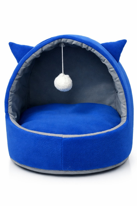 Trompet's Mavi Kulaklı Yıkanabilir Kedi ve Köpek Yatağı