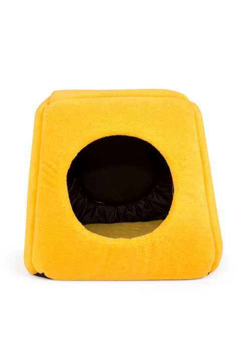 Trompet's Sarı Yıkanabilir 3 Fonksiyonlu Kedi Yatağı